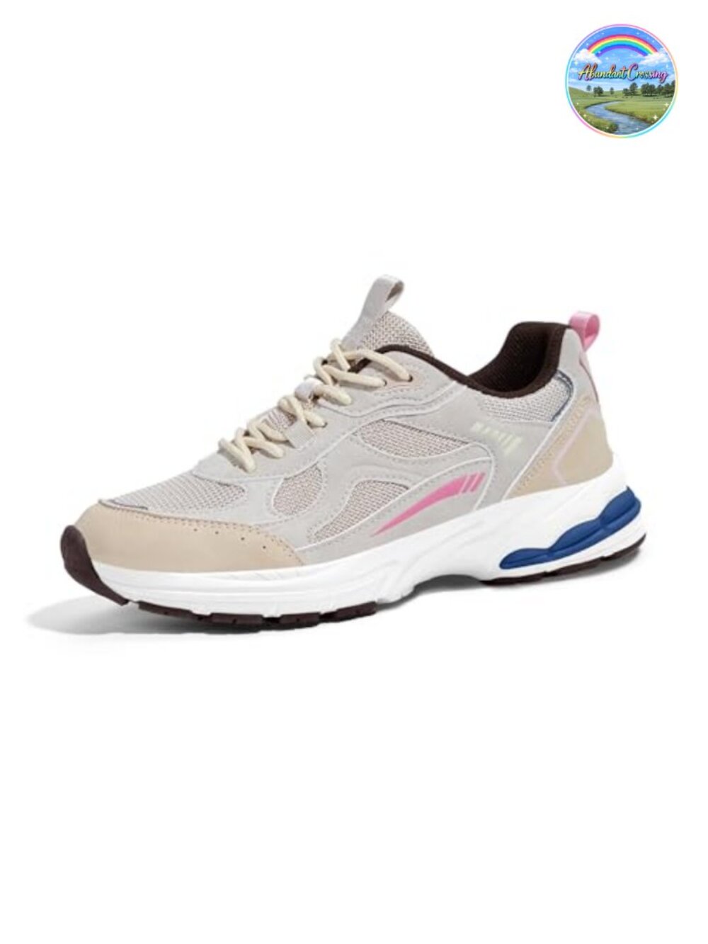 Women's Chunky Platform Athletic Sneakers Mesh Lace-Up Gym Walking